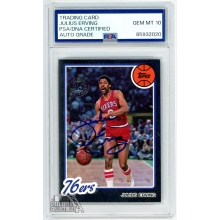 Julius Erving 2025 Topps 45th Anniversary Autograph Card #80BK-2 PSA/DNA 10