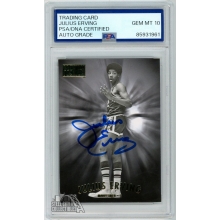 Julius Erving 2013-14 Fleer Retro Premium Autograph Card #129 PSA/DNA 10