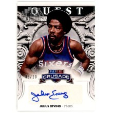 Julius Erving 2013-14 Panini Crusade Quest Autograph Card #29 05/10
