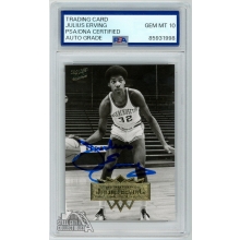 Julius Erving 2013-14 Fleer Ultra Retro Autograph Card #172 PSA/DNA 10