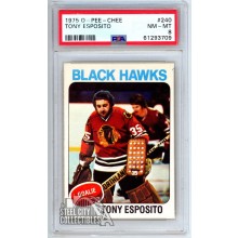 Tony Esposito 1975 O-Pee-Chee Card #240 PSA 8 NM-MT