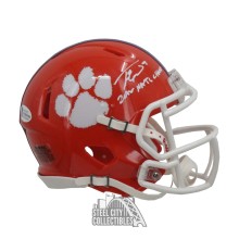 Travis Etienne Autographed Clemson Tigers 18 National Champs Mini Football Helmet - BAS