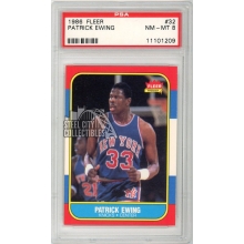 Patrick Ewing 1986 Fleer Rookie Card #32 PSA 8 NM-MT