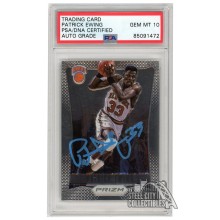Patrick Ewing 2012-13 Panini Prizm Autograph Card #184 PSA/DNA 10 (Light Blue)