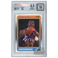 Patrick Ewing 1988-89 Fleer Autograph Card #80 BGS 8.5 BAS 10
