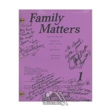 Family Matters Autographed Cast Signed "Out With The Old" Season 9 Script - BAS LOA