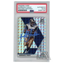 Marshall Faulk 2020 Panini Mosaic Mosaic Silver Autograph Card #121 PSA/DNA (Light Blue)