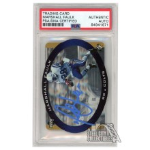 Marshall Faulk 1996 Upper Deck SPX Gold Die-Cut Autograph Card #19 PSA/DNA (Light Blue)