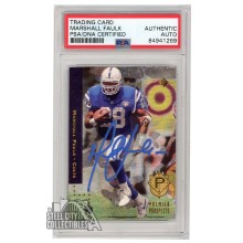 Marshall Faulk 1994 Upper Deck SP Autograph Rookie Card #3 PSA/DNA (Light Blue)