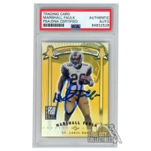 Marshall Faulk 2001 Donruss Elite Passing The Torch Autograph Card #PT-14 /1000 PSA/DNA