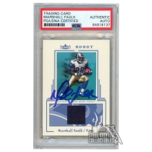 Marshall Faulk 2003 Fleer Avant Jersey Autograph Card #AGW49 /250 PSA/DNA