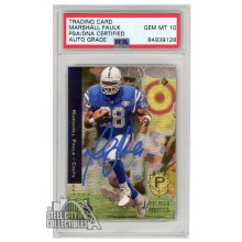 Marshall Faulk 1994 Upper Deck SP Autograph Rookie Card #3 PSA/DNA 10 (Light Blue)