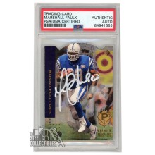 Marshall Faulk 1994 Upper Deck SP Die-Cut Autograph Rookie Card #3 PSA/DNA (White)