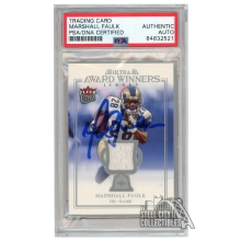 Marshall Faulk 2006 Fleer Ultra Award Winners Jersey Autograph Card #UAA-MF PSA/DNA