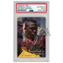 Marshall Faulk 1994 Pinnacle Autograph Rookie Card #198 PSA/DNA (Red)