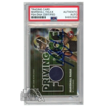 Marshall Faulk 2002 Topps Pristine Driving Force Jersey Autograph Card #DF-MF PSA/DNA