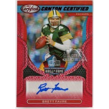 Brett Favre 2022 Panini Certified Canton Certified Red Autograph Card #CCS-BF 3/7