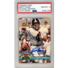 Brett Favre 1991 Topps Stadium Club Rookie Autograph Card #94 PSA/DNA 10 (Blue Ink)
