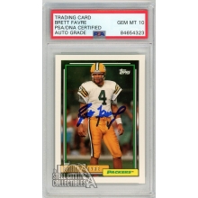 Brett Favre 1992 Topps Autograph Card #696 PSA/DNA 10