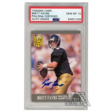 Brett Favre 1991 Fleer Ultra Draft Picks RC Autograph Card #283 PSA/DNA 10