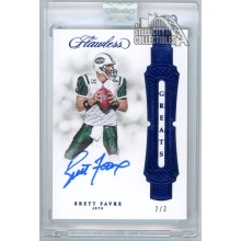 Brett Favre 2018 Panini Flawless Greats Sapphire Autograph Card #GR-BF 2/3
