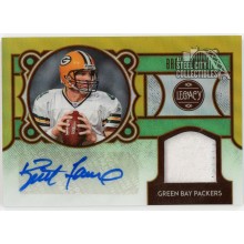 Brett Favre 2020 Panini Legacy Gold Patch Autograph Card #4 3/5