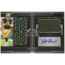 Brett Favre 2019 Panini Playbook Green Jersey Auto Booklet 5/5