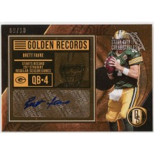 Brett Favre 2022 Panini Gold Standard Golden Records Autograph Card #GRS-BFA 9/10
