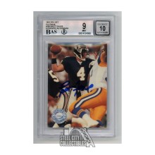Brett Favre 1991 Pro Set Platinum #290 Rookie Autograph Card BGS 9 BAS 10