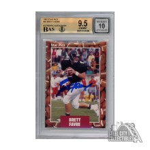 Brett Favre 1991 Star Pics Autograph Rookie Card #65 BGS 9.5 BAS 10