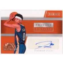 Jeremiah Fears 2026 Panini Private Signings Autograph Card