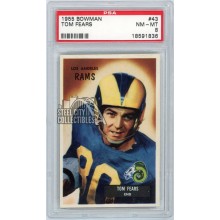 Tom Fears 1955 Bowman Football Card #43 PSA 8
