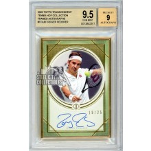 Roger Federer 2020 Topps Transcendent Tennis HOF Autograph Card #TCA-RF 19/25 BGS 9.5
