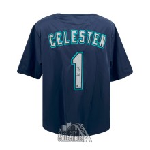 Felnin Celesten Autographed Seattle Custom Navy Baseball Jersey - BAS