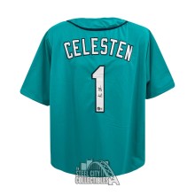 Felnin Celesten Autographed Seattle Custom Teal Baseball Jersey - BAS