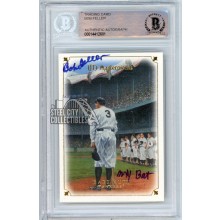 Babe Ruth 2007 Upper Deck Masterpieces "My Bat" Bob Feller Autograph Card #2 BAS