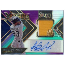 Fernando Tatis Jr 2020 Panini Select X-Factor Autograph Patch Card #XF-FT 9/25