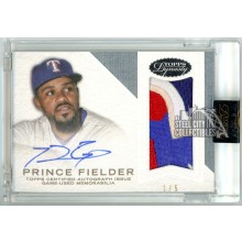 Prince Fielder 2016 Topps Dynasty Dynastic Data Patch Autograph Card #AP-PF4 1/5