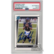 Justin Fields 2021 Panini Donruss Autograph RC Card #253 PSA/DNA
