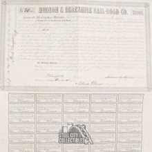 Millard Fillmore Autographed Hudson & Berkshire RR Bond- JSA LOA