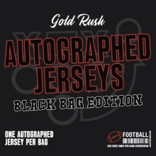 2026 Gold Rush Autographed Black Bag Jersey Football Edition 10-Bag Case