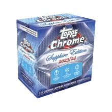 2023-24 Topps Chrome UEFA Club Competitions Soccer Sapphire Edition Box