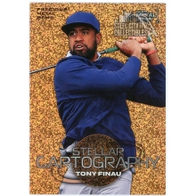 Tony Finau 2024 Skybox Metal Universe Champions Orange FX PMG Card #138 01/25