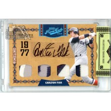 Carlton Fisk 2008 Playoff Prime Cuts Timeline Patch Autograph Card #49 1/1