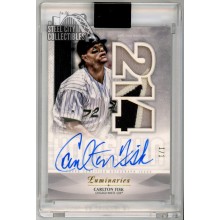 Carlton Fisk 2019 Topps Luminaries Home Run Kings Patch Auto Card #HRKAR-CF 1/1