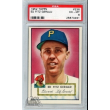 Ed Fitz Gerald 1952 Topps Baseball Card #236 PSA 6 EX-MT