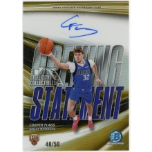 Cooper Flagg 2025-26 Bowman Chrome Opening Statement Gold Rookie Autograph Card #OS-CF 48/50