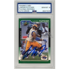 London Fletcher 2000 Score Rookie Autograph Card #189 PSA/DNA 10