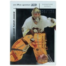 Marc-Andre Fleury 2004 In The Game Used Signature Series Rookie Card #134 /135