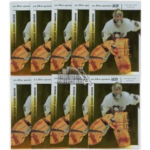 Marc-Andre Fleury 2003-04 In The Game Used Signature Series Gold Unsigned Rookie Card #134 10 Count Lot